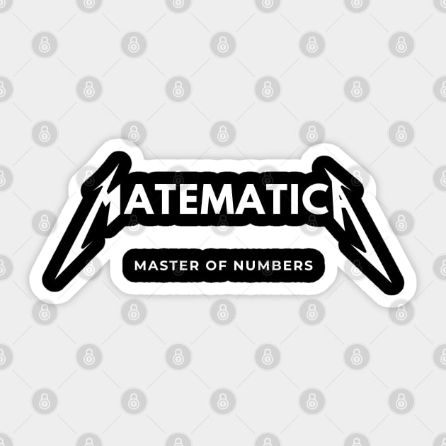 Mathematics Master of Numbers Sticker by Stylecombinator